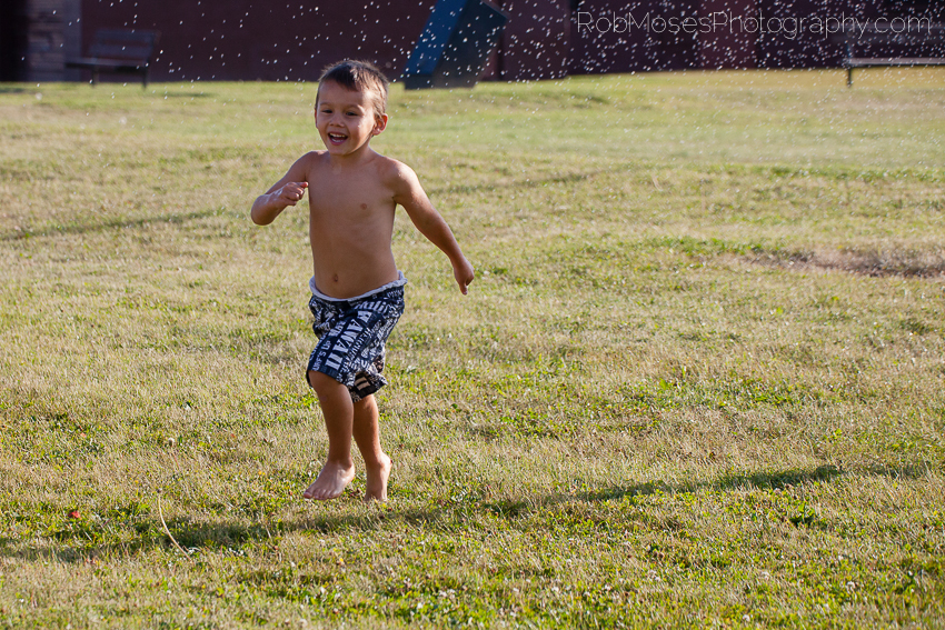 Boy Playing Spinkler Summer Child - Rob Moses Photography 2