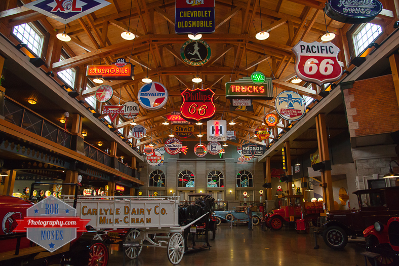 7 old cars signs vintage Heritage Park Calgary Alberta Canada - Rob Moses Photography