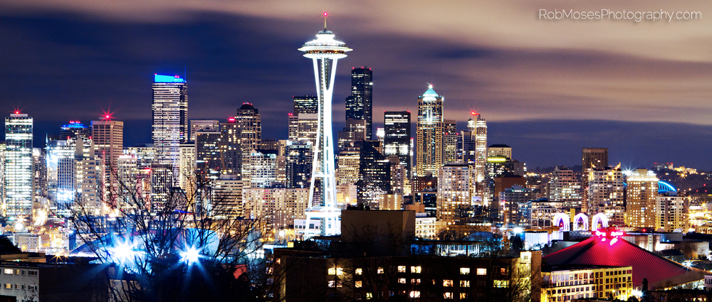 Seattle Washington famous skyline night kerry park celbrity US American Canadian lights - Rob Moses Photography