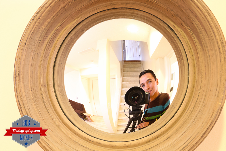 Photographer Selfie fisheye mirror 5D3 5Diii 16-35L guy man dude - Rob Moses Photography. Vancouver Calgary NYC Seattle