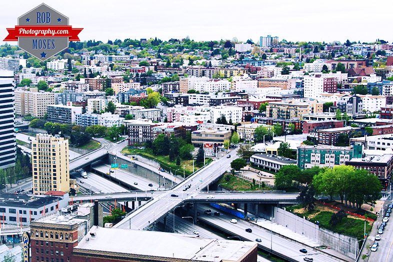 Capitol Hill Seattle Washington USA WA i5 freeway apartments buildings - Rob Moses Photography
