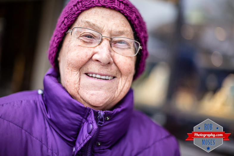 Old Woman senor citizen headshot street photography stranger cute - Rob Moses Photography