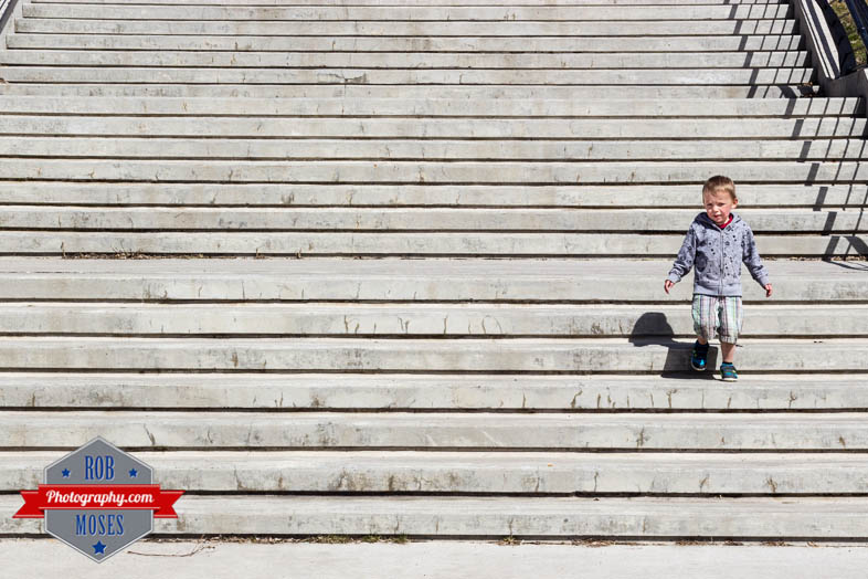 Boy Child Large Big Stair Case Walking Famous Bridgeland Calgary Alberta Canada YYC Urban kids - Rob Moses Photography - Vancouver Seattle Photography Photographers-2