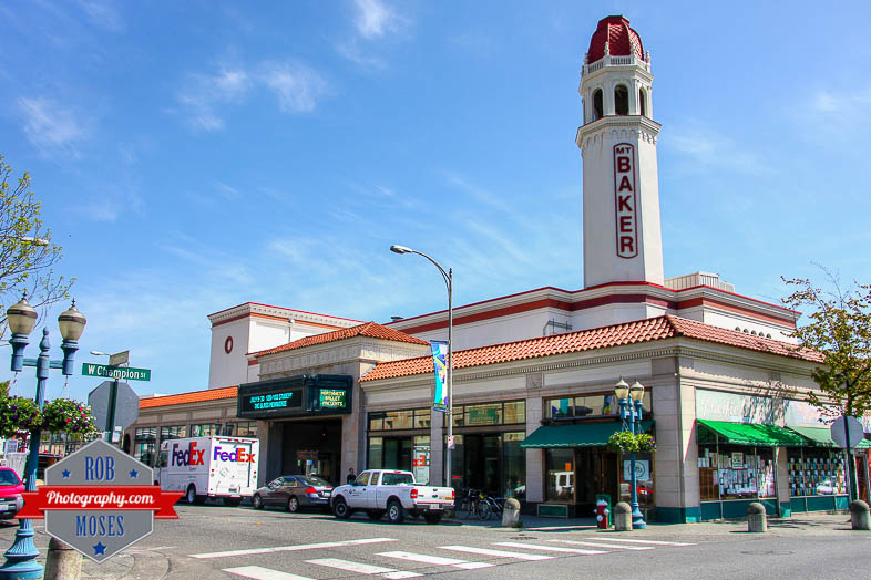 Bellingham WA Washington MT Baker Theatre champion street usa fedex sky - Rob Moses Photography - Seattle Vancouver Calgary Photographer Native American Photographers