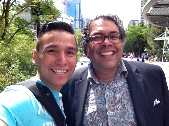 Rob Moses Mayor Naheed Nenshi buddies pals Calgary dudes yyc celebrity famous random iphone 4s selfie