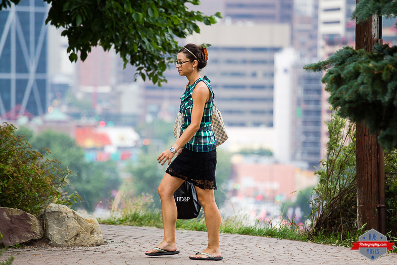 Beautiful Woman Girl walking YYC urban city bokeh street - Rob Moses Photography - Vancouver Seattle Calgary Photographer Photographer Native American Famous Tlingit Ojibawa Top Popular Best Canadian Lifestyle-3