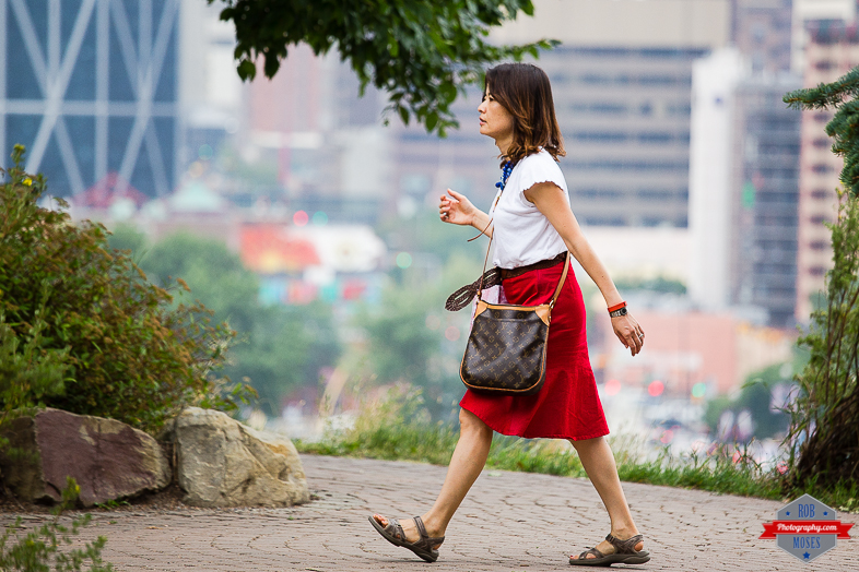 Woman Girl walking YYC urban city bokeh street - Rob Moses Photography - Vancouver Seattle Calgary Photographer Photographer Native American Famous Tlingit Ojibawa Top Popular Best Canadian Lifestyle-7