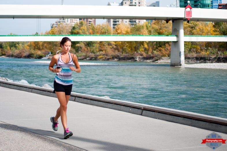 Woman girl running run runner jogging fitness fit bow river yyc street - Rob Moses Photography - Native American Alaskan Famous Tlingit - Seattle Top Vancouver Photographer Popular Photographers-4