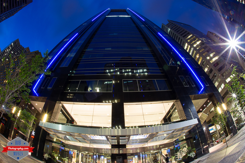 Blog Downtown Calgary building Canon fisheye 15mm night sky yyc alberta canada - Rob Moses Photography -Calgary Photographer Photographers Native American Famous Tlingit Ojibawa Top Popular Best Good Canadian Awesome Lifestyle