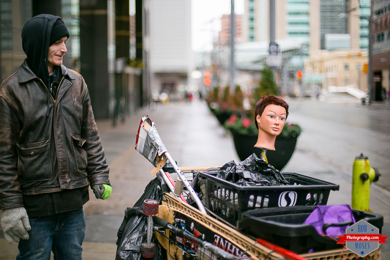 Blog Calgary homeless shopping cart mannequin manikin head winter bokeh yyc - Rob Moses Photography - World Famous Un Celebrity - Seattle Top Vancouver Photographer Popular Photographers