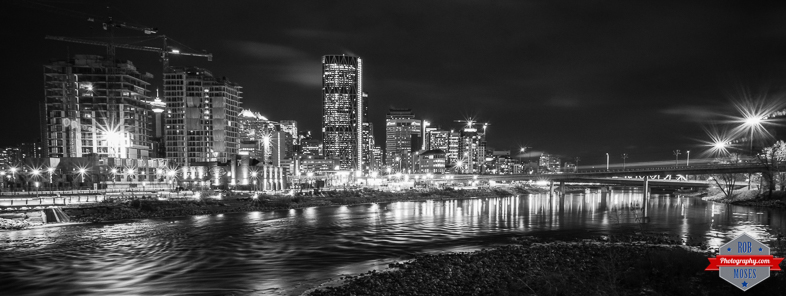 blog T YYC city skyline B&W Bow river uban - Rob Moses Photography Calgary Photographer Photographers Native American Famous un celebrity Tlingit Ojibawa Top Popular Best Good Canadian