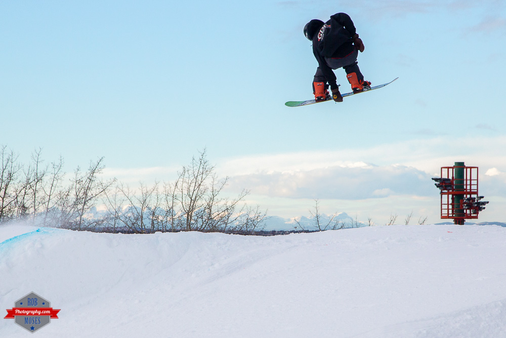 Freestyle extreme snowboarding snowboarder jump aerial COP Alberta YYC Winsport Rob Moses Photography Calgary Photographer Photographers Native American Famous un celebrity Tlingit Ojibawa Top Popular Best Good Canadian
