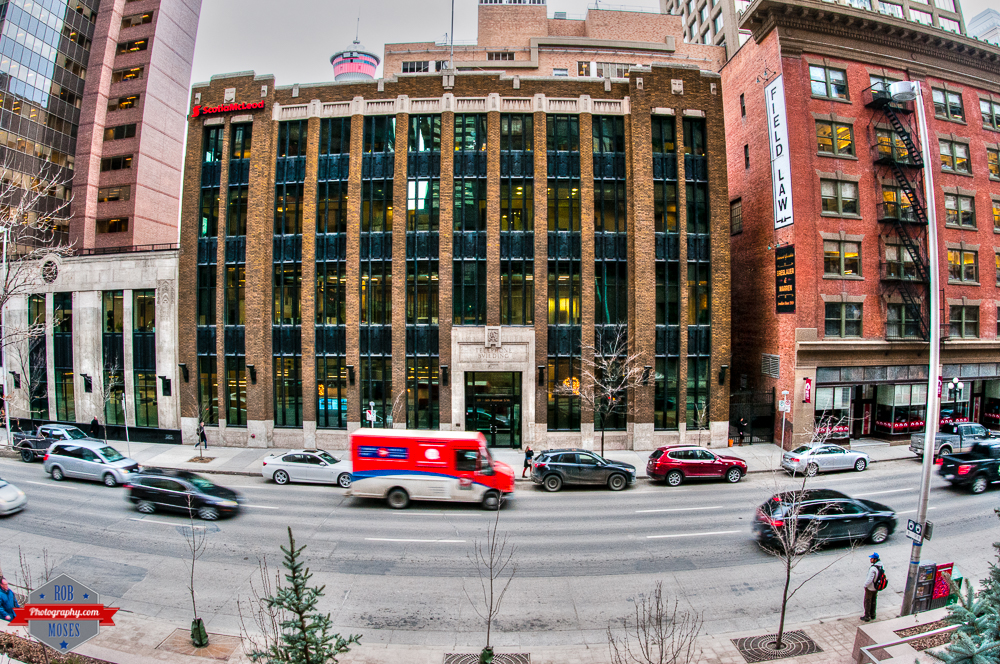 YYC Sigma Fisheye D300s buildings street winter old tower urban Rob Moses Photography Calgary Photographer Photographers Native American Famous un celebrity Tlingit Ojibawa Top Popular Best Good Canadian