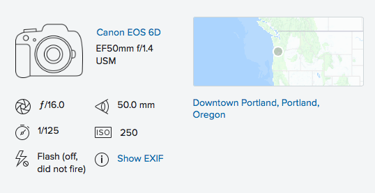exif data rob moses canon 6d 50mm portland oregon