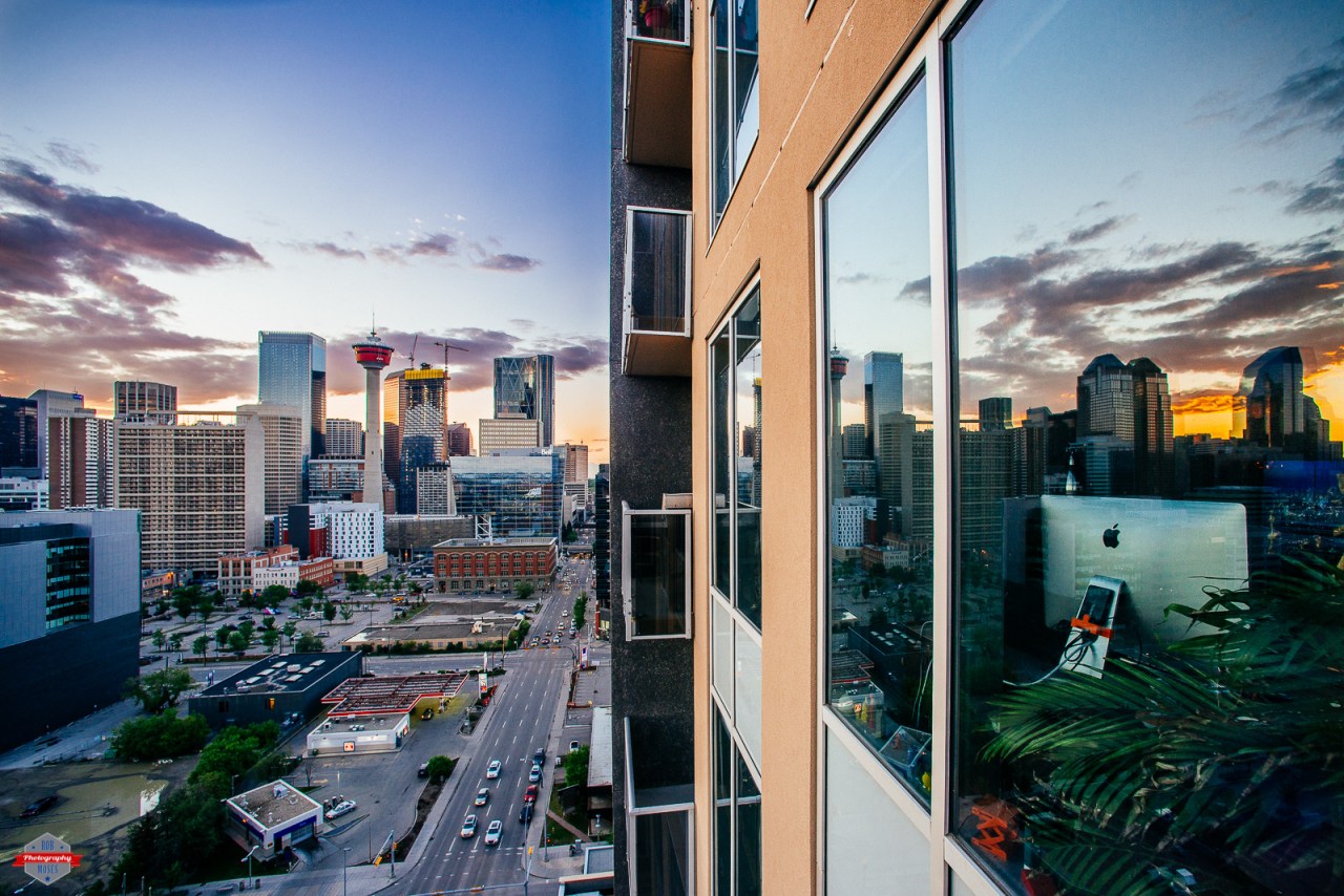 Calgary Alberta Canada city skyline sunset reflection - Rob Moses Photography YYC Native American Photographer.jpg